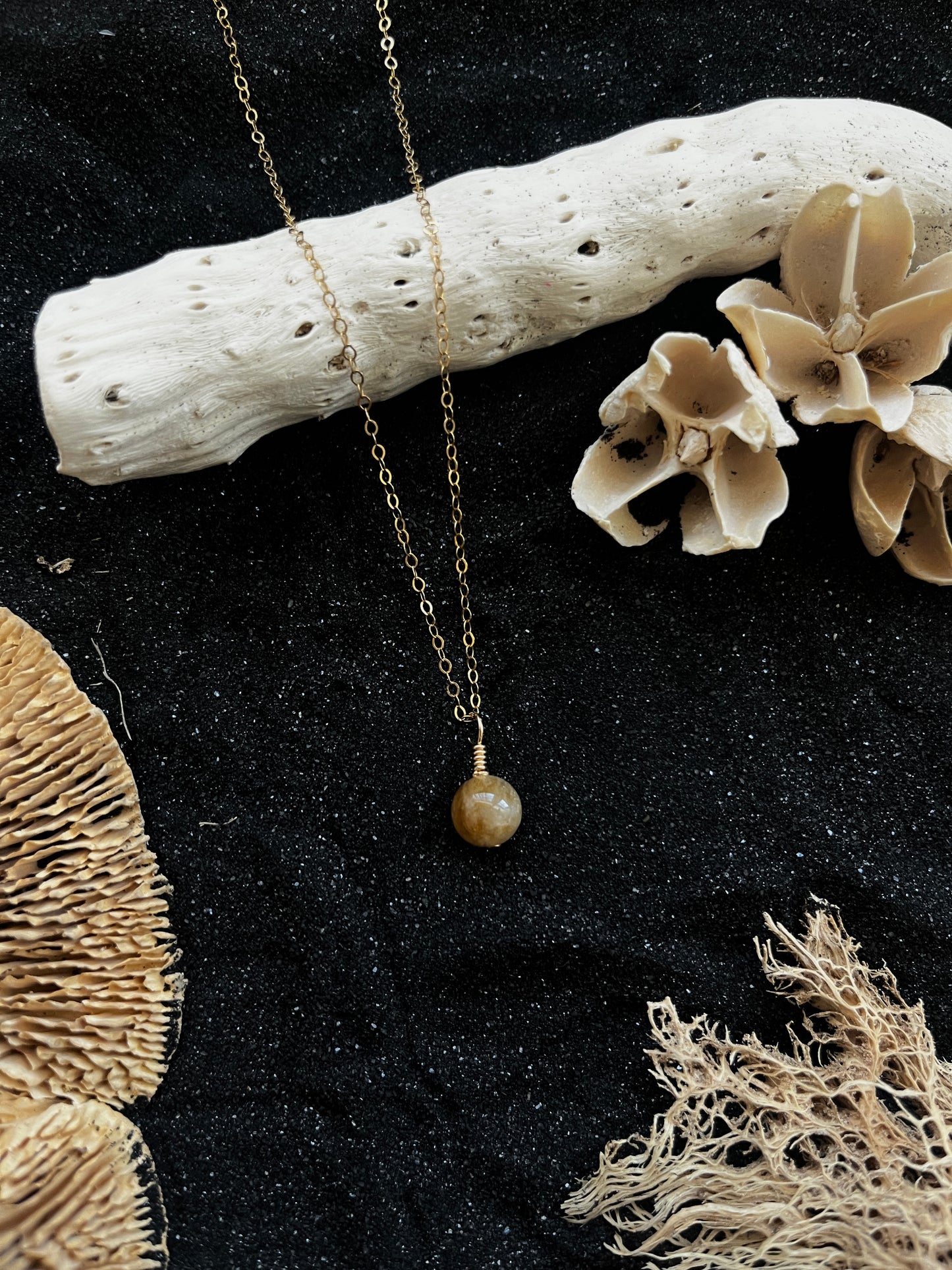 citrine bead necklace