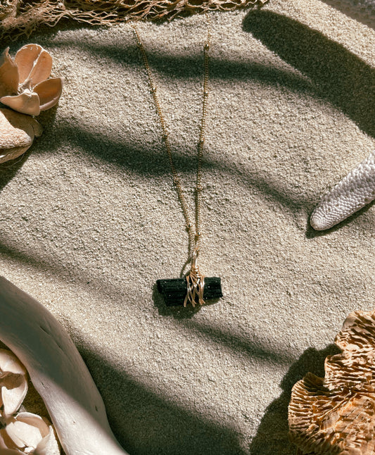 wrapped black tourmaline