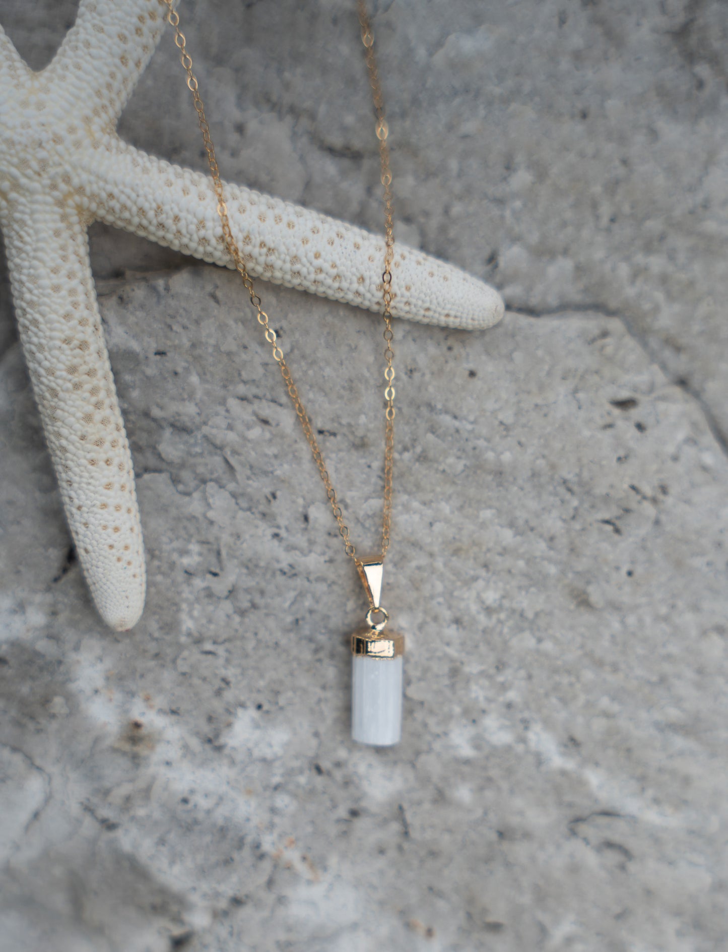 selenite pendant