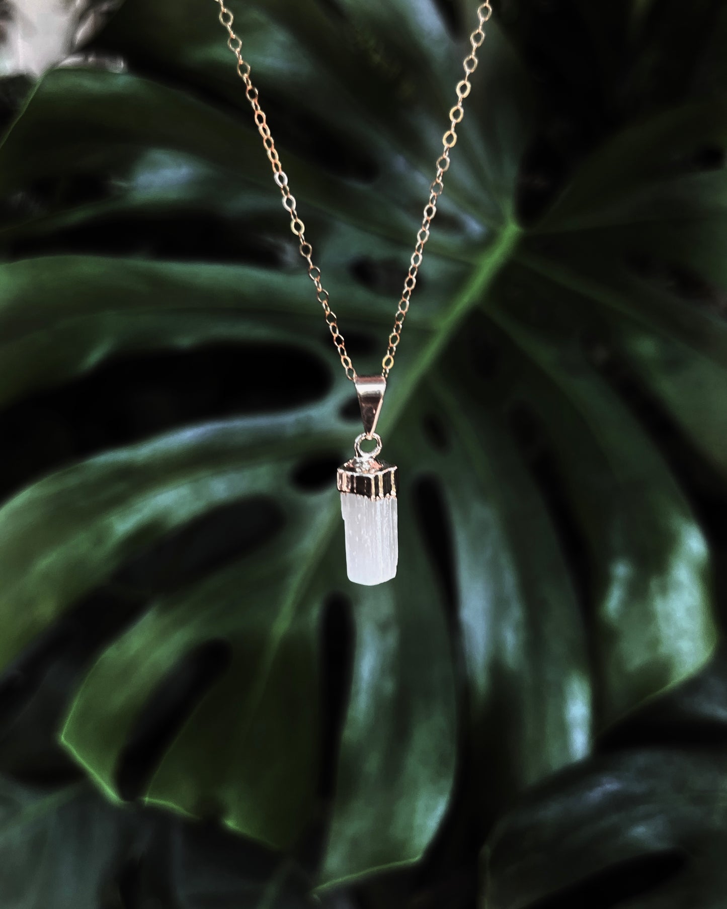 selenite pendant