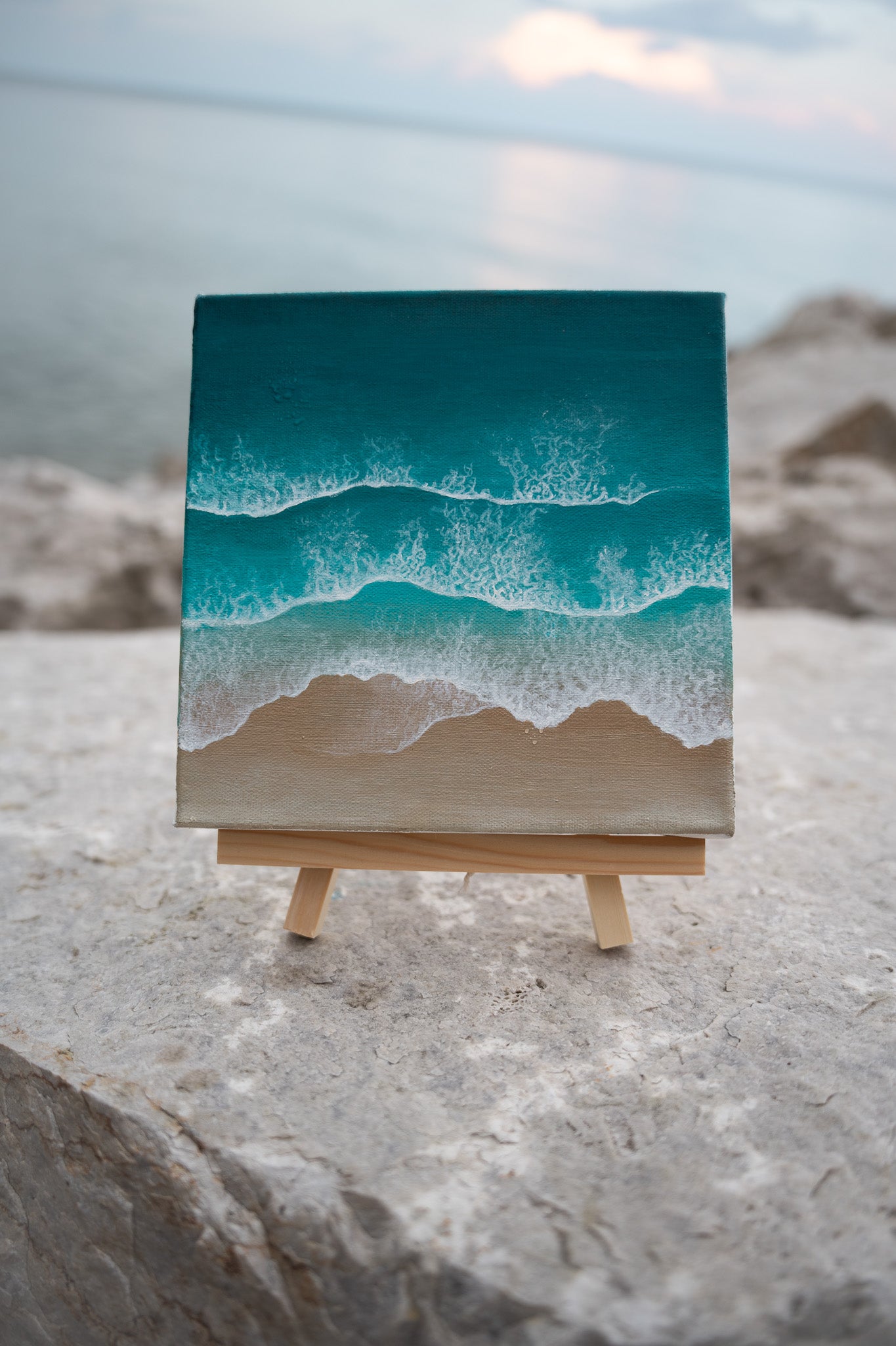 acrylic and oil