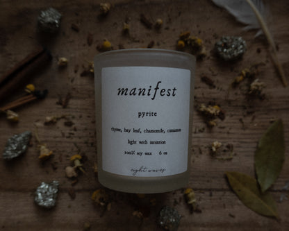manifest intention candle