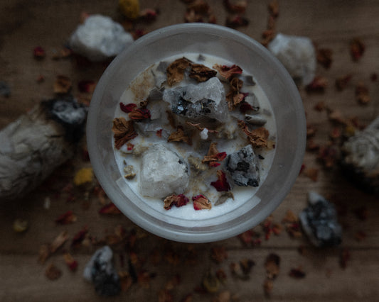 full moon ritual intention candle