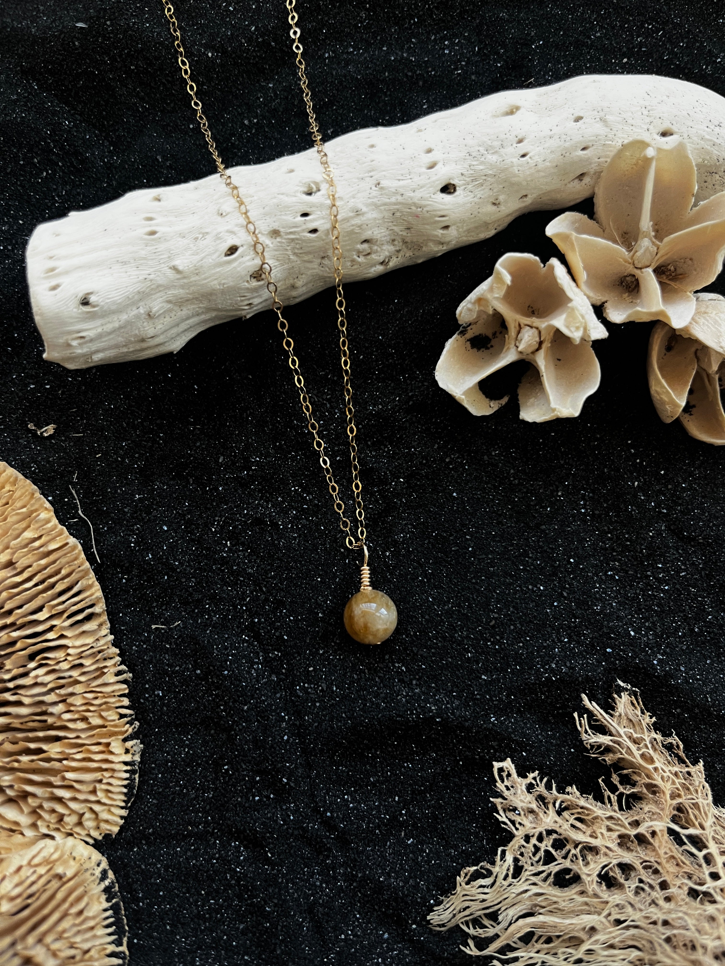 citrine bead necklace