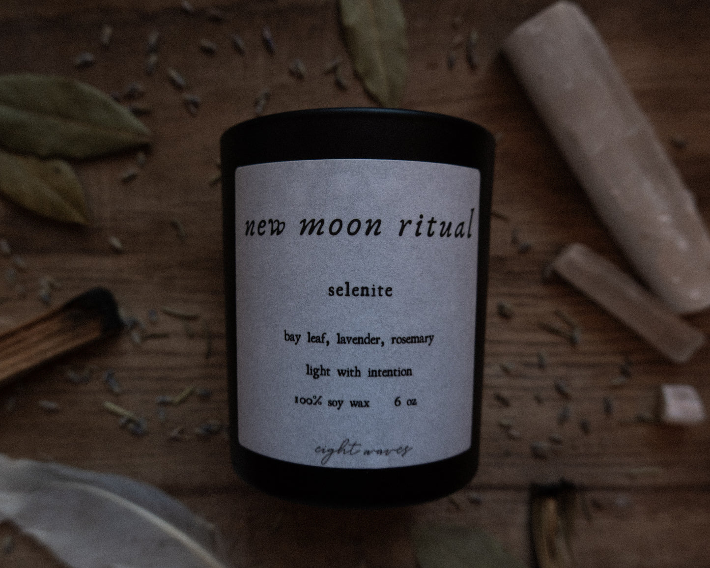new moon ritual intention candle