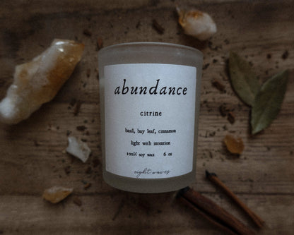 abundance intention candle