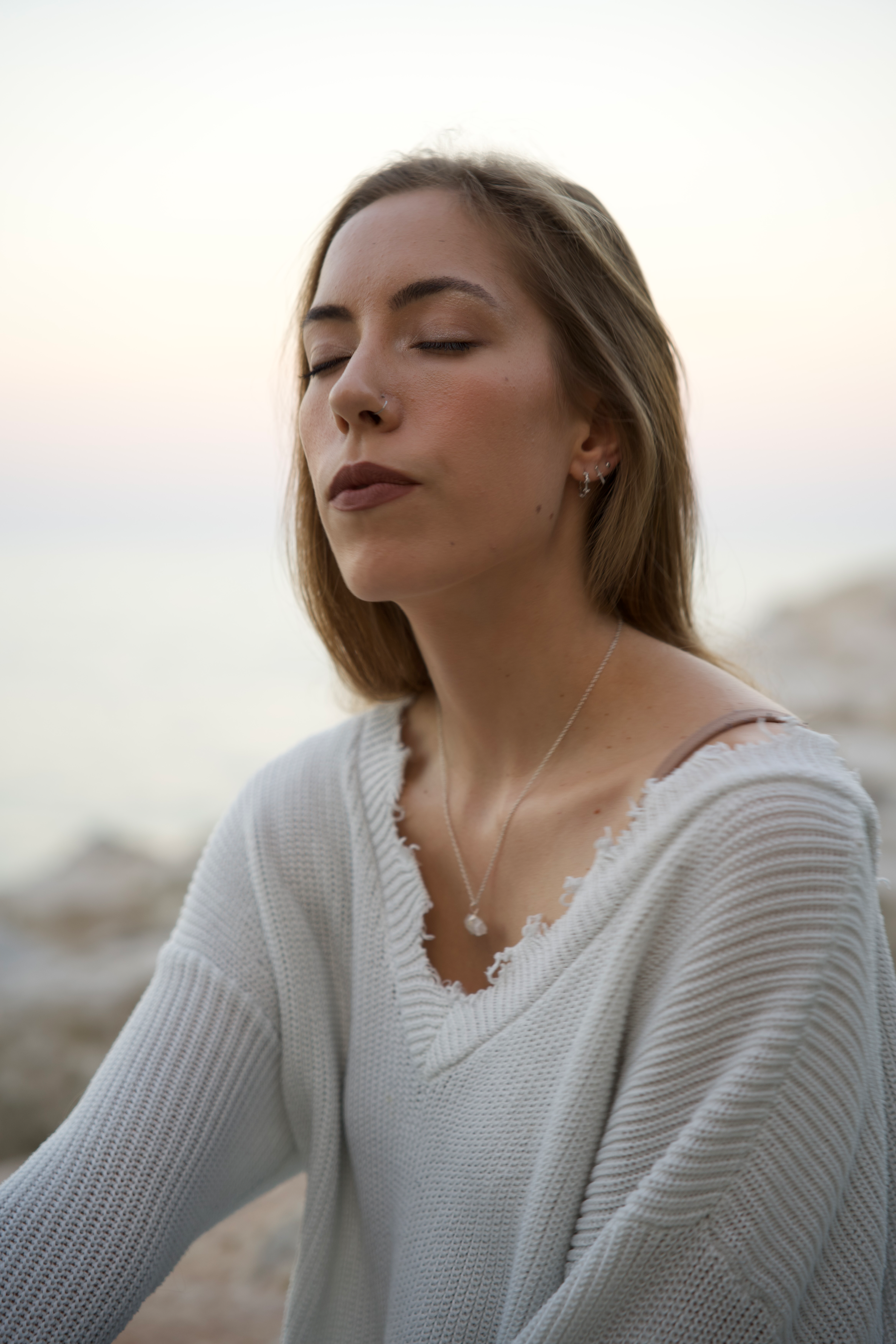 wrapped selenite necklace